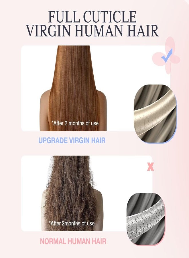 DOORES Hair Extensions Real Human Clip in 18 inch 130g 7pcs Invisi Edge, Seamless Clip in Hair Extensions Invisible Clipins Virgin Injected Skin Weft, 2/6/2 Dark Brown to Chestnut Brown - Image 3